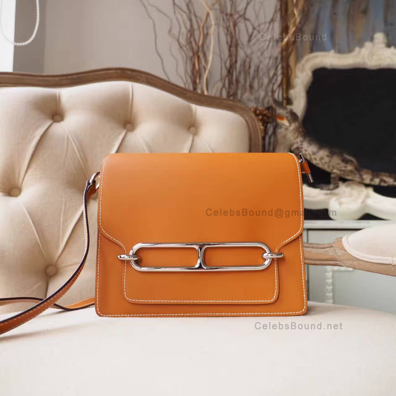 Hermes Roulis 23 Bag in ck21 Natural Sable Vache PHW
